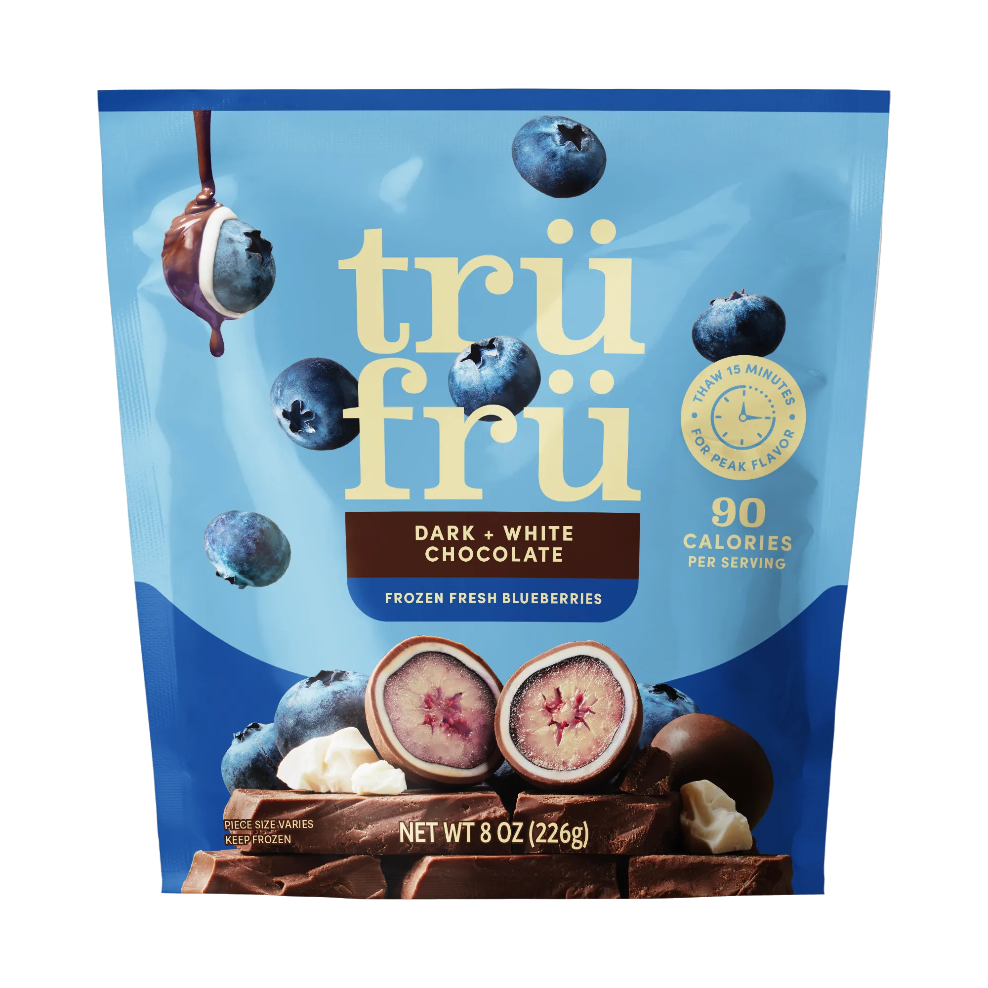 Blueberries Dark & White Chocolate 8 oz