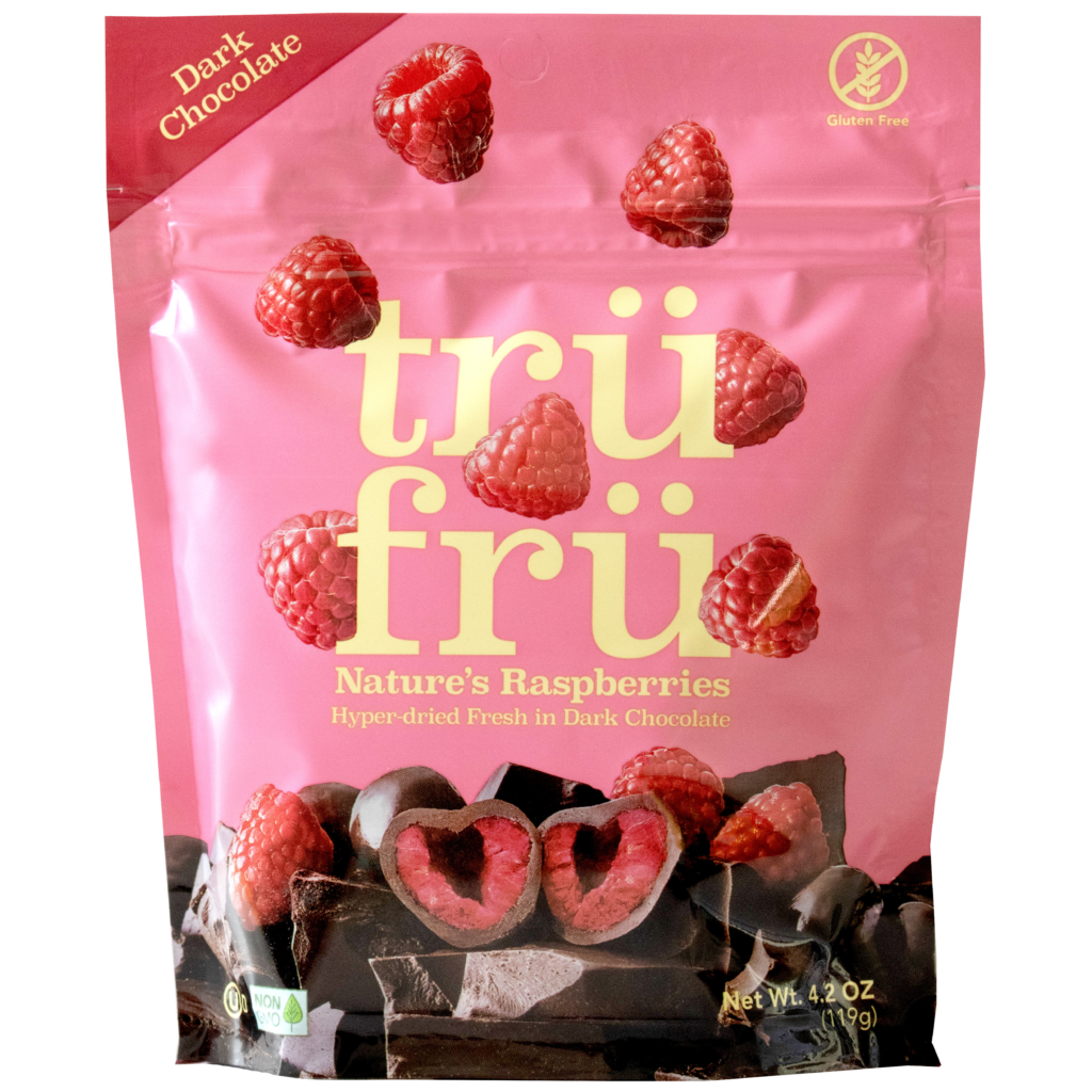 Raspberries Dark Chocolate 4.2 oz - TruFru