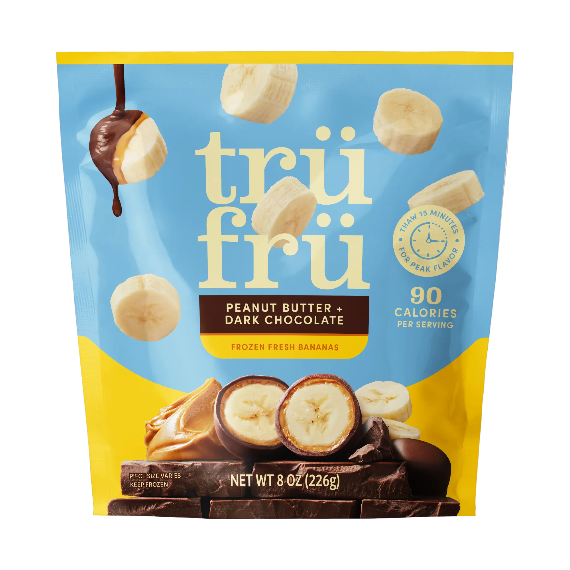 Bananas in Dark Chocolate & Peanut Butter 8 oz